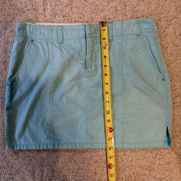 Volcom Stone Boardwear mini skirt  Sz 3 Aqua Blue with 14" Length Skate Surf - Picture 8 of 9